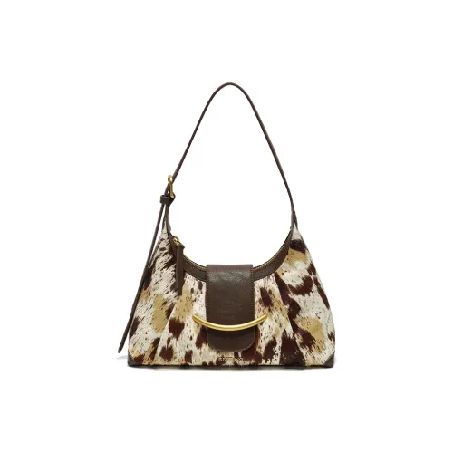 Simedin Коровья кожа Сумка на плечо Стандартная Маленький размер Женская Colorful Лиса Кофе