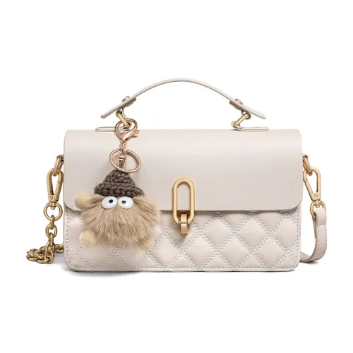 EBLAN Корова Кожа Сумка Стандартная Женская Экрю