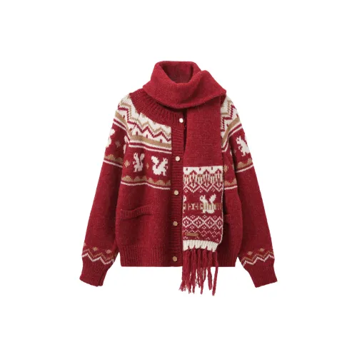 Another alley Красный Женский Трикотаж