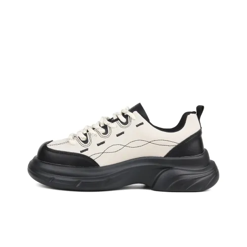 N6N8 Амортизация Высота Увеличение Легкий Низкий Топ Кроссовки с Толстой Подошвой Женские