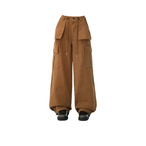 NIUXIAOMO AUTUMN Листья Коричневый Кофейный Женские Повседневные Штаны