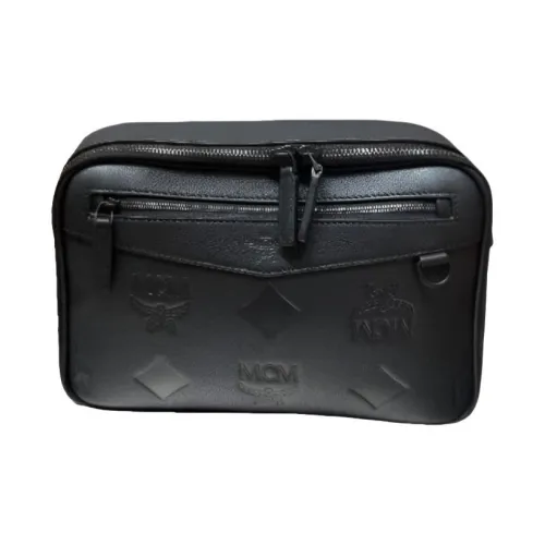 MCM Monogram EPI кожа Camera сумка плечевая сумка маленькая унисекс черный