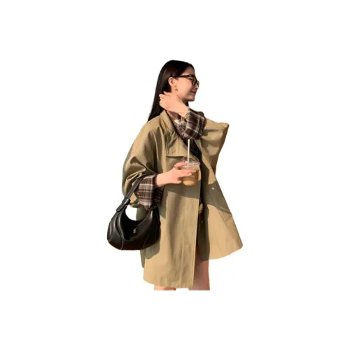 QINGYING Хаки Зеленый Женский Куртка