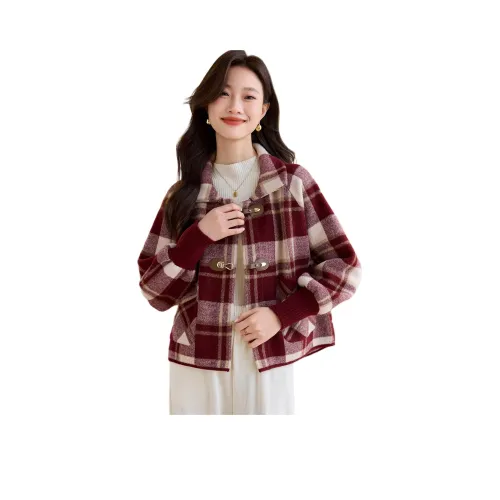 YPUT Red Women's Short Coat YPUT Красный Женский Короткий Пальто