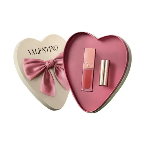 Valentino Телесный Туб Тальк для губ Помада Макияж Наборы Цвет лица Питательный 6,5мл+1г