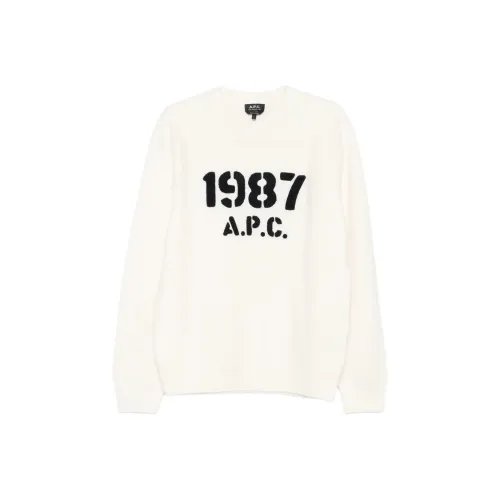 A.P.C Ecru Мужские Свитера