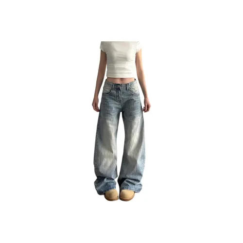 DAFK Светло-синий Semi Эластичный пояс Предложение Размер Маленький Женские Джинсы