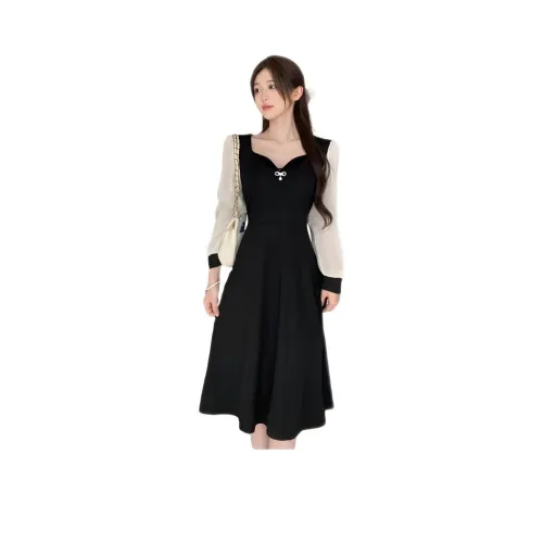 Wooden Rabbit Длинное платье с длинными рукавами женское