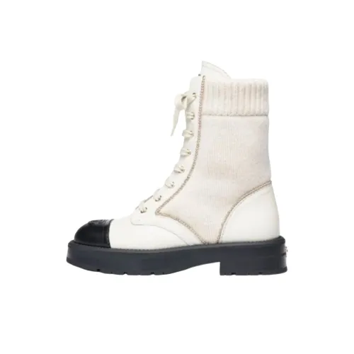 CHANEL 25K Ботильоны 4CM Женские Белые