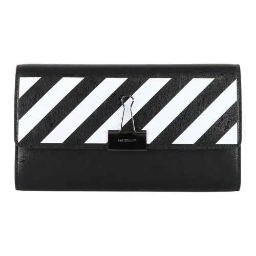 OFF Белый Кожа Кошелек Женские Черно-белый