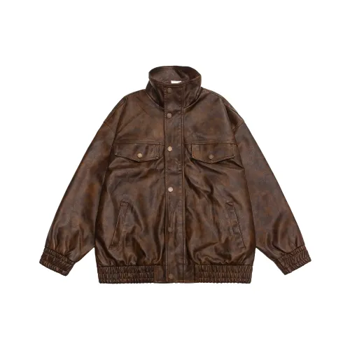 Gyxt Кофе Латте Мужская Кожаная Куртка