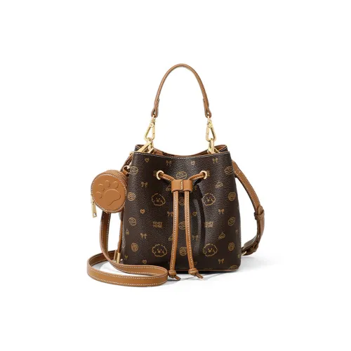 OUBOTE Синтетическая кожа Одно плечо Сумка Стандартная Женская Кофейного цвета