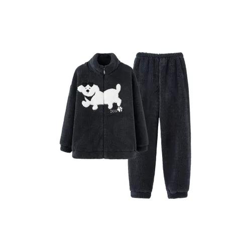 Qin Jing Gray Blue Men's Pajama Sets Qin Jing Серый Синий Мужской Пижамный Комплект