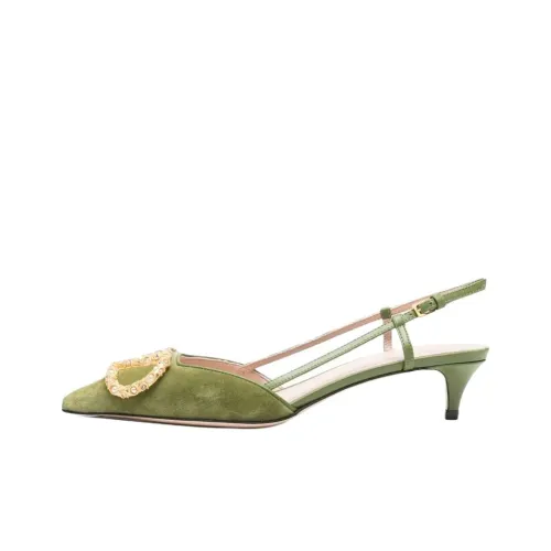 Valentino Garavani Vlogo Узкий каблук Высокие каблуки Женские Зеленый
