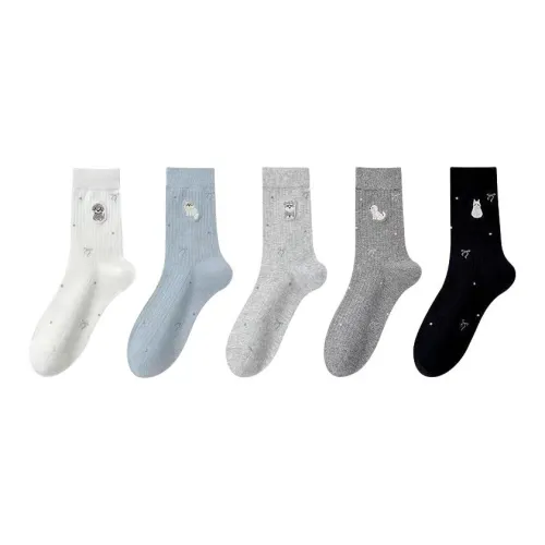 OEING 5 пар Женские носки MID до икры