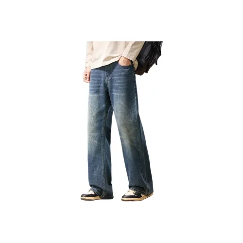 Tonlion Винтажные синие унисекс джинсы