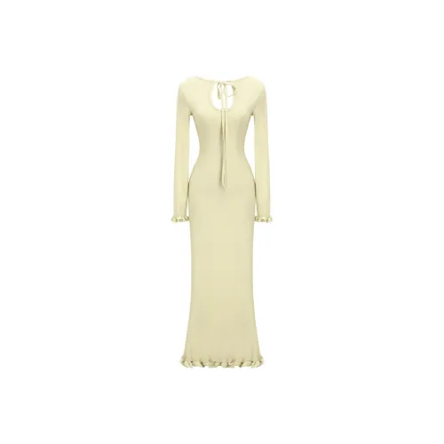 RICH IN CHEESE Длинное платье с длинными рукавами женское