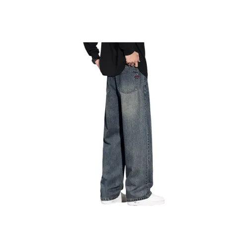 WilliamPOLO Винтажные синие унисекс джинсы