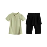 Комплект одежды (Зеленая рубашка с коротким рукавом + черные шорты)