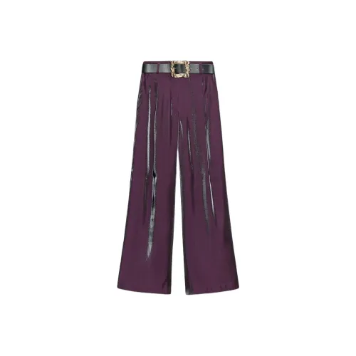 ZARA Баклажаново-фиолетовые Женские Повседневные Брюки