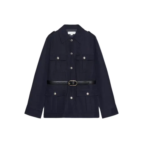 ZARA Морской синий Женские Куртки