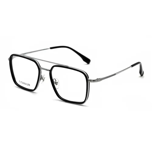 Xiao Luo Di Пластина And Титановый Сплав Квадратные Оправы для Очков Унисекс Черный