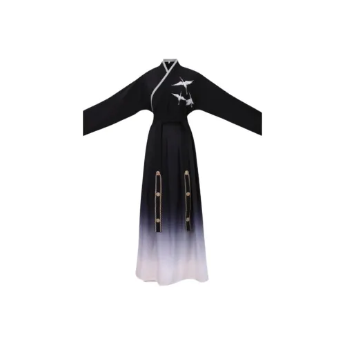 Huan Feather Черный мужской Ханьфу