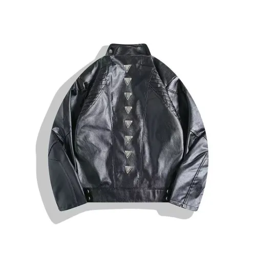 TESTUNG Черный Унисекс Кожаные куртки