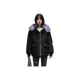 Черный хлопковый пуховик