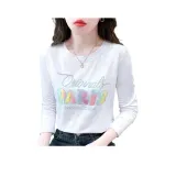 Белая рубашка с длинным рукавом (подарок бренд, крючок и петля)