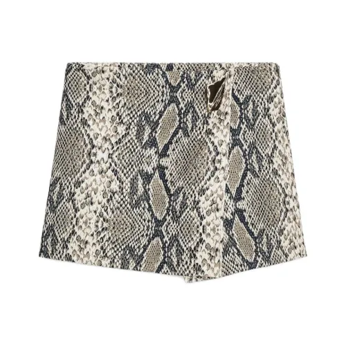 ZARA Шорты женские повседневные с принтом змеи