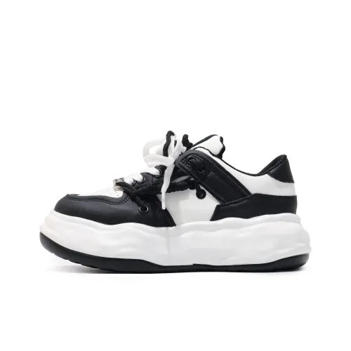 Yue Elsa Амортизация Покрытие Увеличение Высоты Устойчивость к Износу Противоскользящие Низкие Кроссовки для Скейтбординга Женские