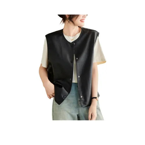 H YXIANG Кожа Куртка Женская