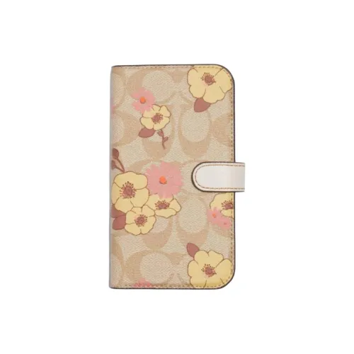 COACH Folio Покрытие Холст Чехол для телефона Стандартный Женский Хаки
