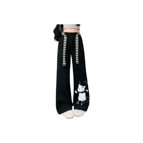 WOWI Черные Женские Повседневные Брюки