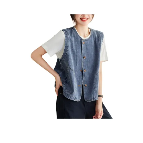 H YXIANG Sudan Синий Женский жилет