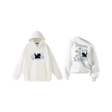 Мужской Белый С капюшоном / Женский Белый Асимметричный плечо