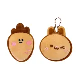 Молочный кофейный брелок кролика + молочный кофейный брелок в виде моркови