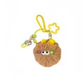 Большое украшение с глазом и помпоном - коричневый