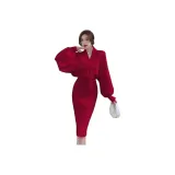 Красный [Пуговица, рукав летучей мыши, одежда, наборы]