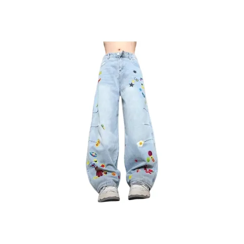 SINKACME Light Blue Unisex Jeans SINKACME Светло-голубые унисекс джинсы