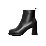 Чёрный с флисовой подкладкой - Коровья кожа