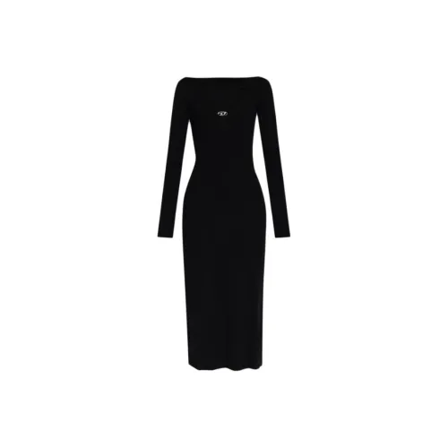 DIESEL Длинное платье с длинными рукавами женское