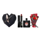 Маленький Черный Полосы #302 + Черный Opium EDP 7,5 мл + Розовый Букет + Обсидиан Коробка