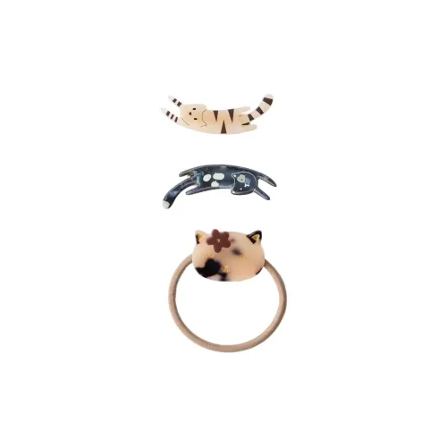 ZARA Ацетат Резинки-спирали для волос Унисекс Черепаховый