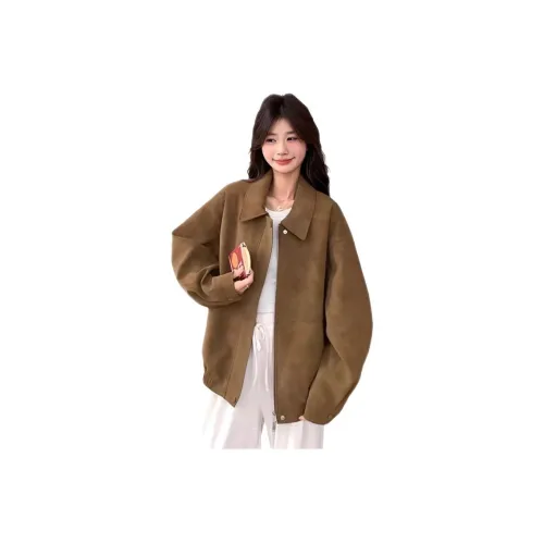 BIFH Кофе Женские Короткие пальто