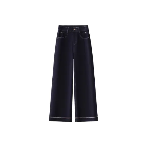 Джинсы с широкими штанинами Женские Spring and Autumn 2025 Лучшие продаваемые Винтажная Узкая версия Брюки прямого кроя