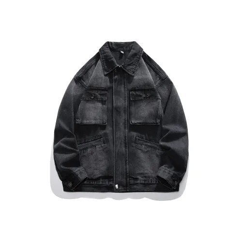 NOTFORMAD Современный Черный Унисекс Джинсовые Куртки