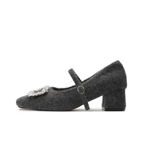 AFJI Грубый каблук Туфли Мэри Джейн Женские