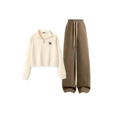 Молоко Белый (Гонки до Вас Логотип на груди) + Кофейный (Однотонный)